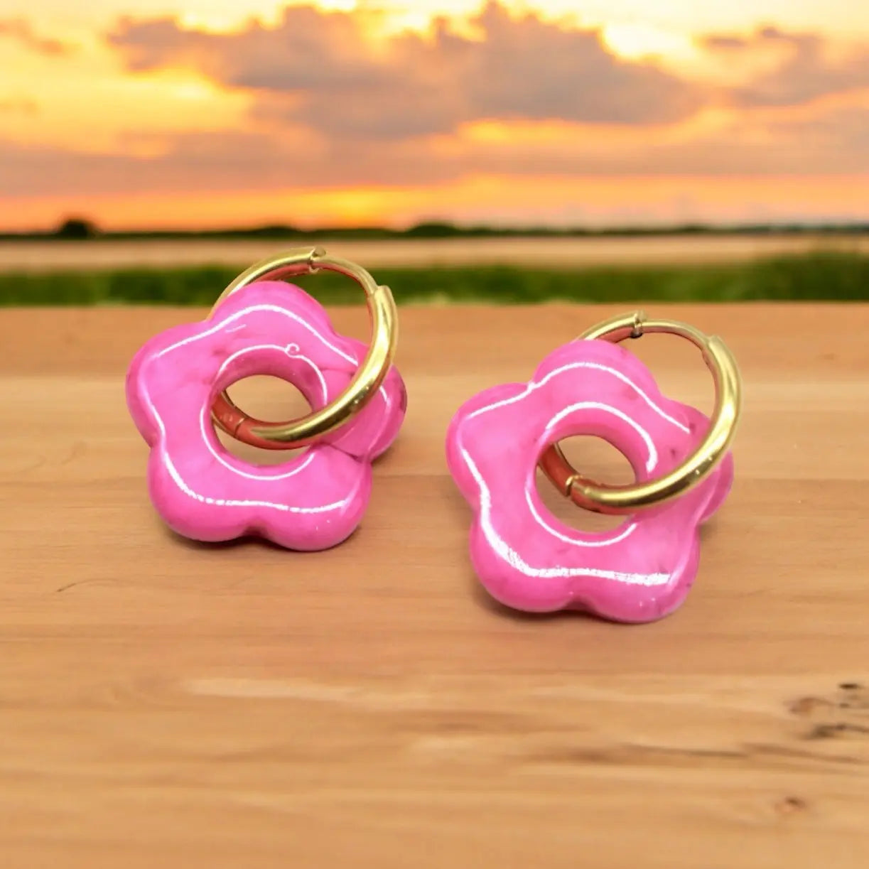 Boucles d'oreilles - Fleur RC bijouterie